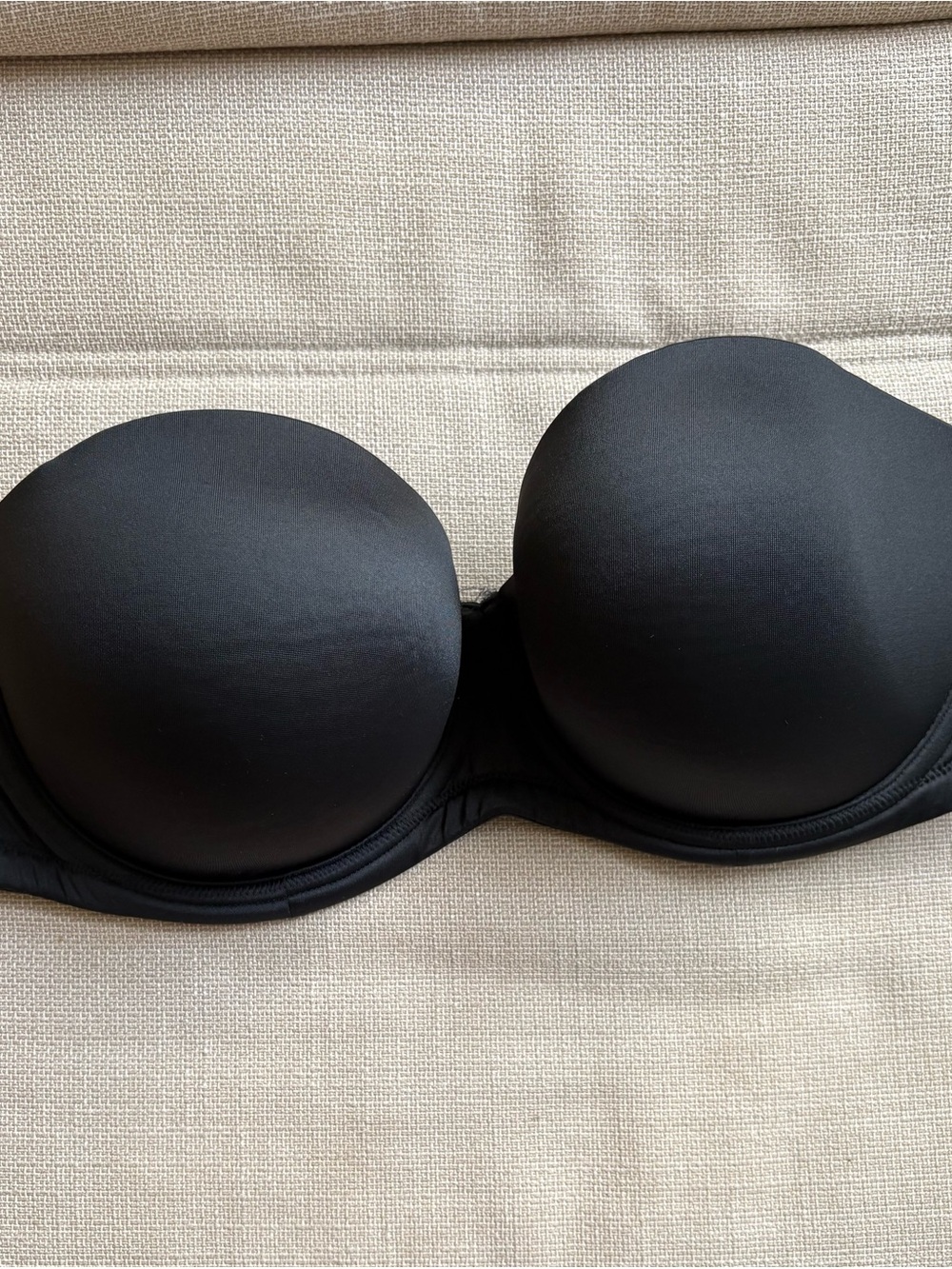 Cacique Strapless Black Smooth Molded Bandeau Bra